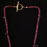 Ruby and Amethyst Teardrops Gold Closure