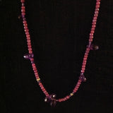 Ruby and Amethyst Teardrops Gold Closure