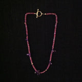 Ruby and Amethyst Teardrops Gold Closure
