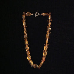 Citrine Faceted Briolettes and Ovals 14k Gold