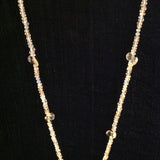 Citrine Nuggets Grey Diamond Necklace