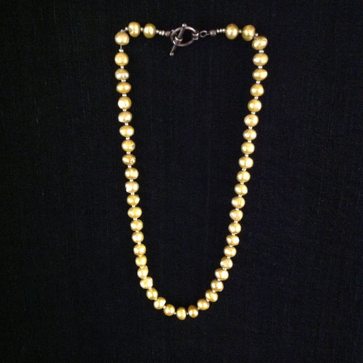 Gold Pearl Necklace