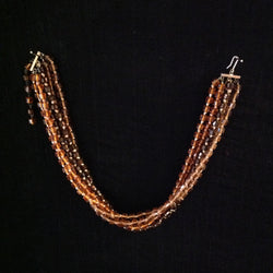 Glass Faceted Beads Amber Orange Brown