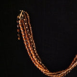 Glass Faceted Beads Amber Orange Brown