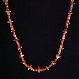 Carnelian Barrels and Chips 24k Gold Clasp