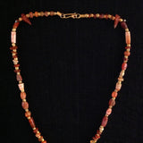 Carnelian and Roman Glass 24k Beads