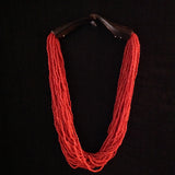 Red Coral Necklace Horn Closure