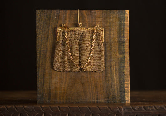 14k Gold Mesh Evening Bag with Chain