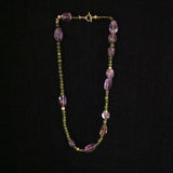 Amethyst Oval and Peridot Necklace