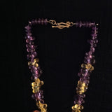 Amethyst Nuggets and Pears with Citrine Necklace