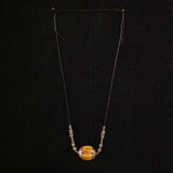 Sterling and Amber Trade Bead Necklace
