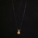 Sterling and Amber Trade Bead Necklace