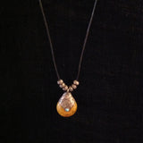 Sterling and Amber Trade Bead Necklace