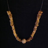 African Beads Sterling 24k Gold Bead Necklace
