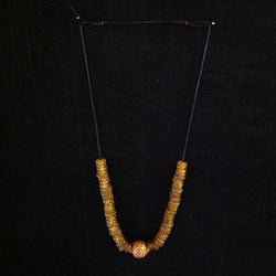 African Beads Sterling 24k Gold Bead Necklace