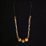 African Glass Trade Beads Bone Necklace