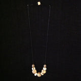 African Conch Shell and Silver Potato Beads