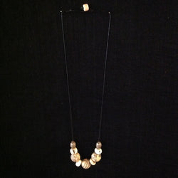 African Conch Shell and Silver Potato Beads