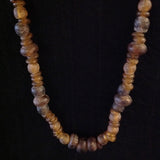 African Trade Bead Necklace Amber Color