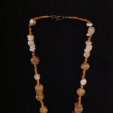African Amber Colored Trade Bead Necklace