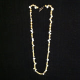 Gold and White Cultured Pearl Necklace