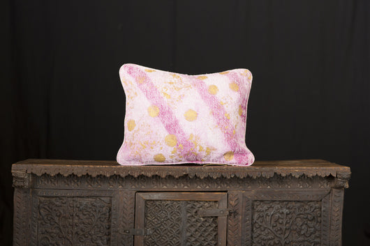 Antique Linen Hand Stamped Pillow