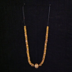 African Beads Sterling 24k Gold Bead Necklace
