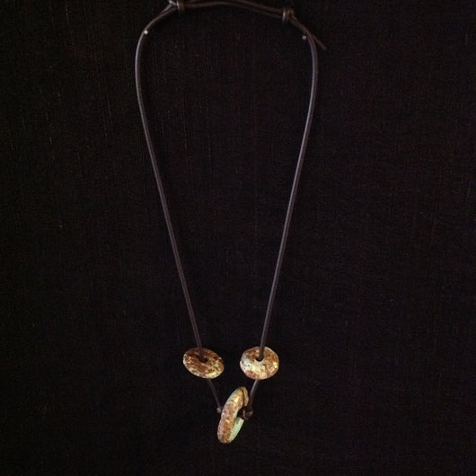 Turquoise Donut Hole Chunky Necklace