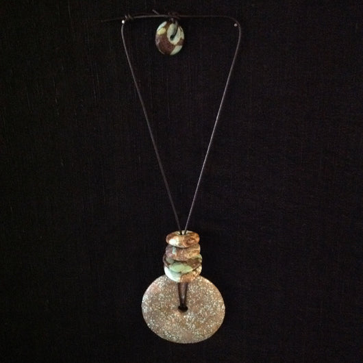 Turquoise Donut Hole Chunky Necklace