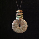 Turquoise Donut Hole Chunky Necklace