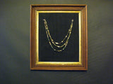Ancient Roman Blue Green Glass Beads and Crystal Necklace