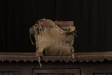 Olive Green Studded Distressed Leather Bag