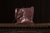 Purple Leather and Suede with Rhinestone Detail