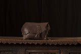 Small Dark Brown Clutch Buffalo Leather