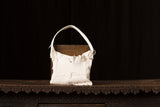Cream Leather Bag with Large Crystal Detail