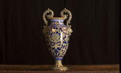 Antique Italian Lustre Vase Urn Signed